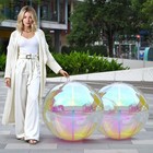 Yescom 2PCS 32" Big Shiny Inflatable Mirror Ball Giant PVC Hanging Iridescent — photo 7