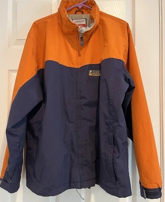 BURTON Tactic Jacket Men s Large Adjustable Zip Up Orange / Blue