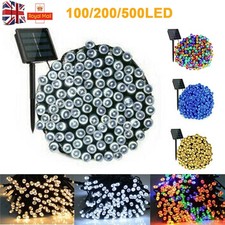 Solar String Lights Outdoor Waterproof Garden Fairy Lights 100 200 500 LED Party