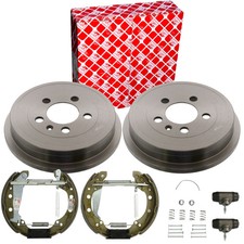FEBI Bremstrommeln Vormontiert Bremsbackensatz für FABIA IBIZA 4 VW POLO 9N 6R1