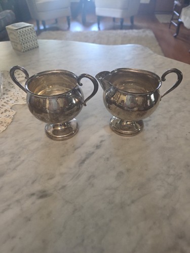 Victorian Cream And Sugar, Sterling