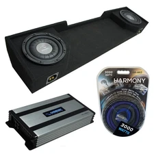 88-98 GMC Sierra Ext Cab Truck Harmony F124 Dual 12" Sub Box & HA-A800.1 Amp