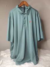 Cutter  Buck Green Striped Men's XXL Golf Polo Shirt Short Sleeve Athleisure