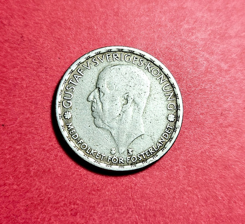 1949 Sweden 1 Krone 0.40 World Silver