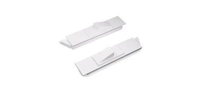 Snap in Tilt Latch Left and Right Pair,Plastic Material, White Finish, 2-21/3...
