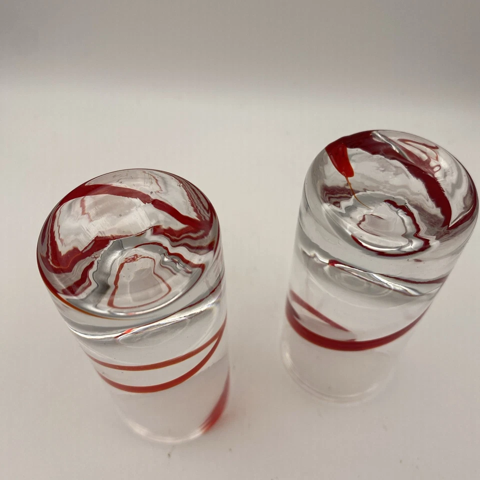 2 vasos Swirline Tavern, muelle rojo rubí 1 vaso grande para 2 oz. cada Foto 3 de 4