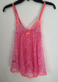 Agent Provocateur Pink Red Slip Set thong panty and babydoll dress XS/S