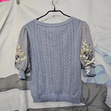 Axes Femme Knit Cardigan with Embroidery