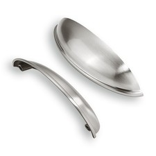 2 PCS 5 Inch Drawer Pulls Brushed Satin Nickel Cabinet Cup Handles 128mm