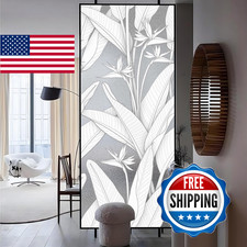 Chicskin Faux 3D Frosted Tropical Window Privacy Film For Glass Door And Window