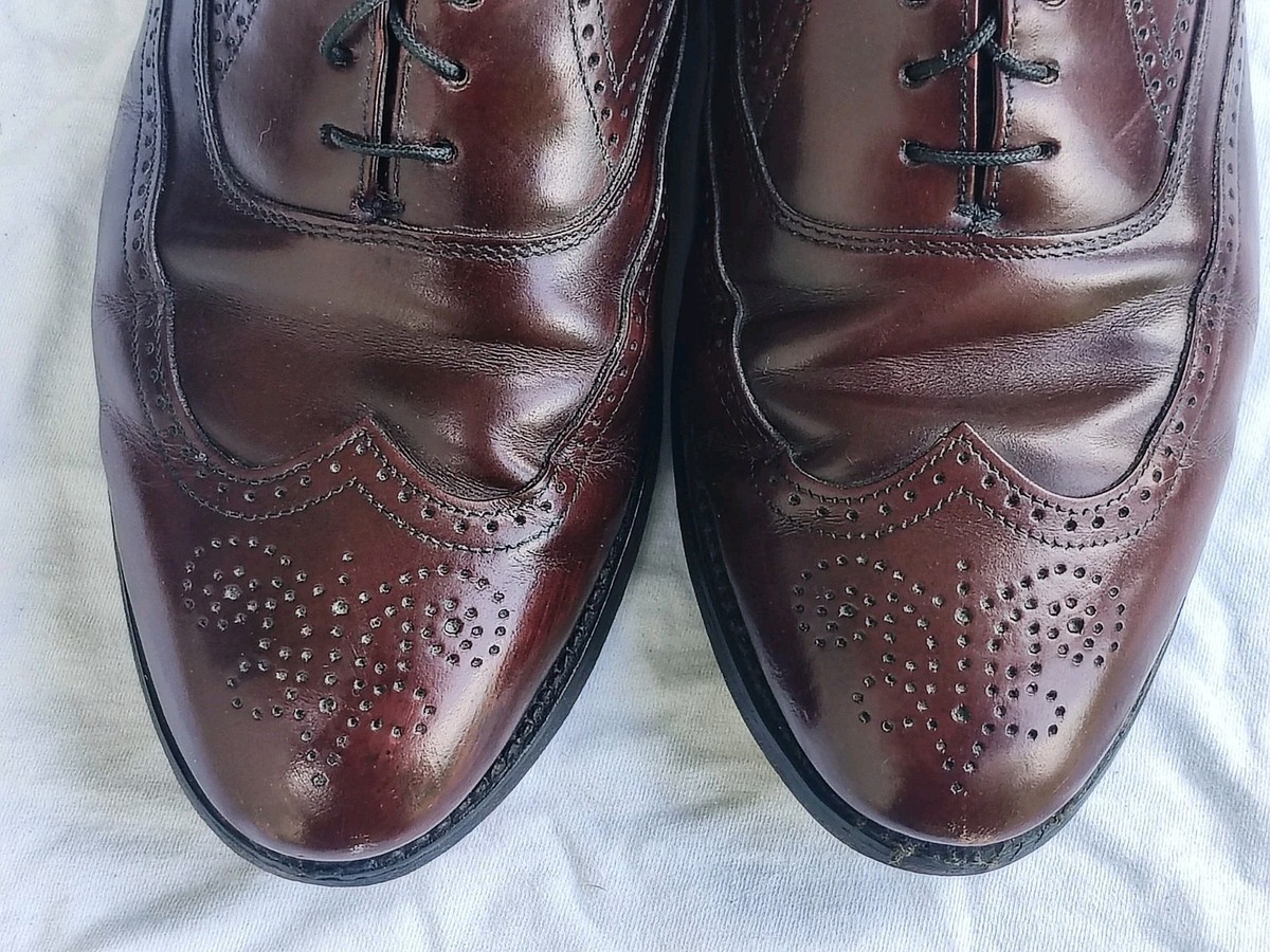 Bostonian Men\'s 26098 Burgundy Lace Up Wing Tip Oxford Shoes Size 10 M Vintage Bostonian Men main image 4