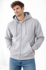 Mens Zipper Hoodie Zip up hoody Hooded Sweatshirt Jumper Fleece Jacket Multipack