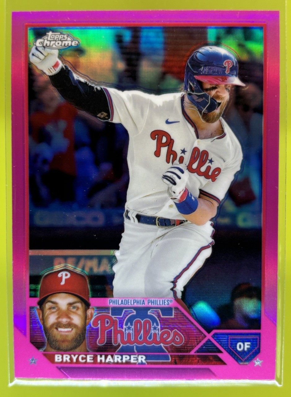 2023 Topps Chrome Bryce Harper Pink Refractor Philadelphia Phillies #3