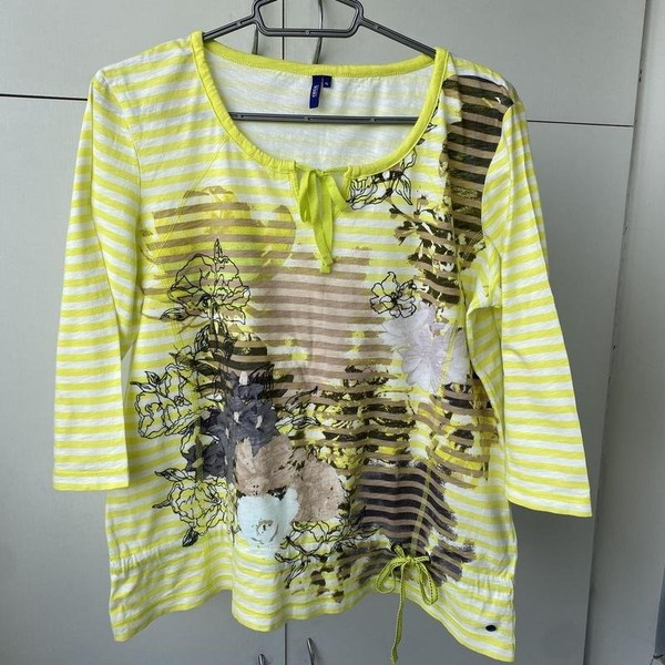 Women Cecil Shirt Yellow Cotton L