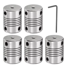 5 Pcs Aluminum Alloy Shaft Coupling 3mm to 3mm, Flexible Coupling