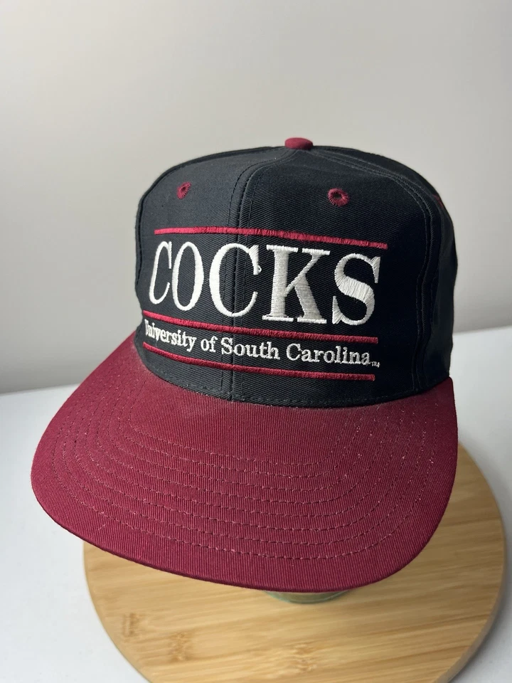 South Carolina Gamecocks The Game Split Bar SnapBack Hat Vintage 90’s Black USC - Image 2 of 4