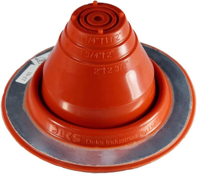 #1 (1/4''- 2-1/2'') RED round High Temp Silicone Flexible Pipe Flashing (Roof Jack