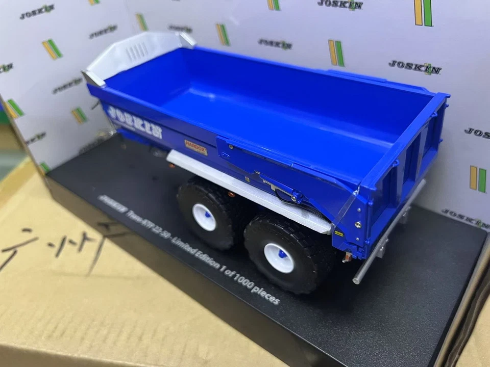 Remolque escala UH 1/32 JOSKIN Trans-KTP 22/50 modelo diecast azul juguete UH6818 Foto 4 de 4