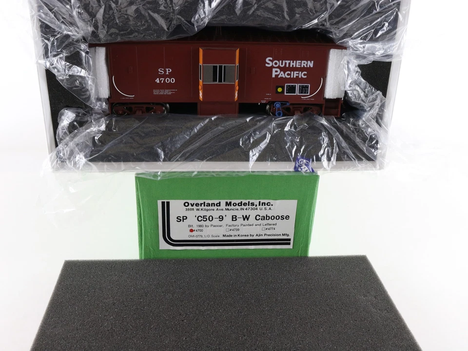 Overland O Scale Southern Pacific Sp 4700 C50-9 Bay Window Caboose Brass Train - Image 2 of 4