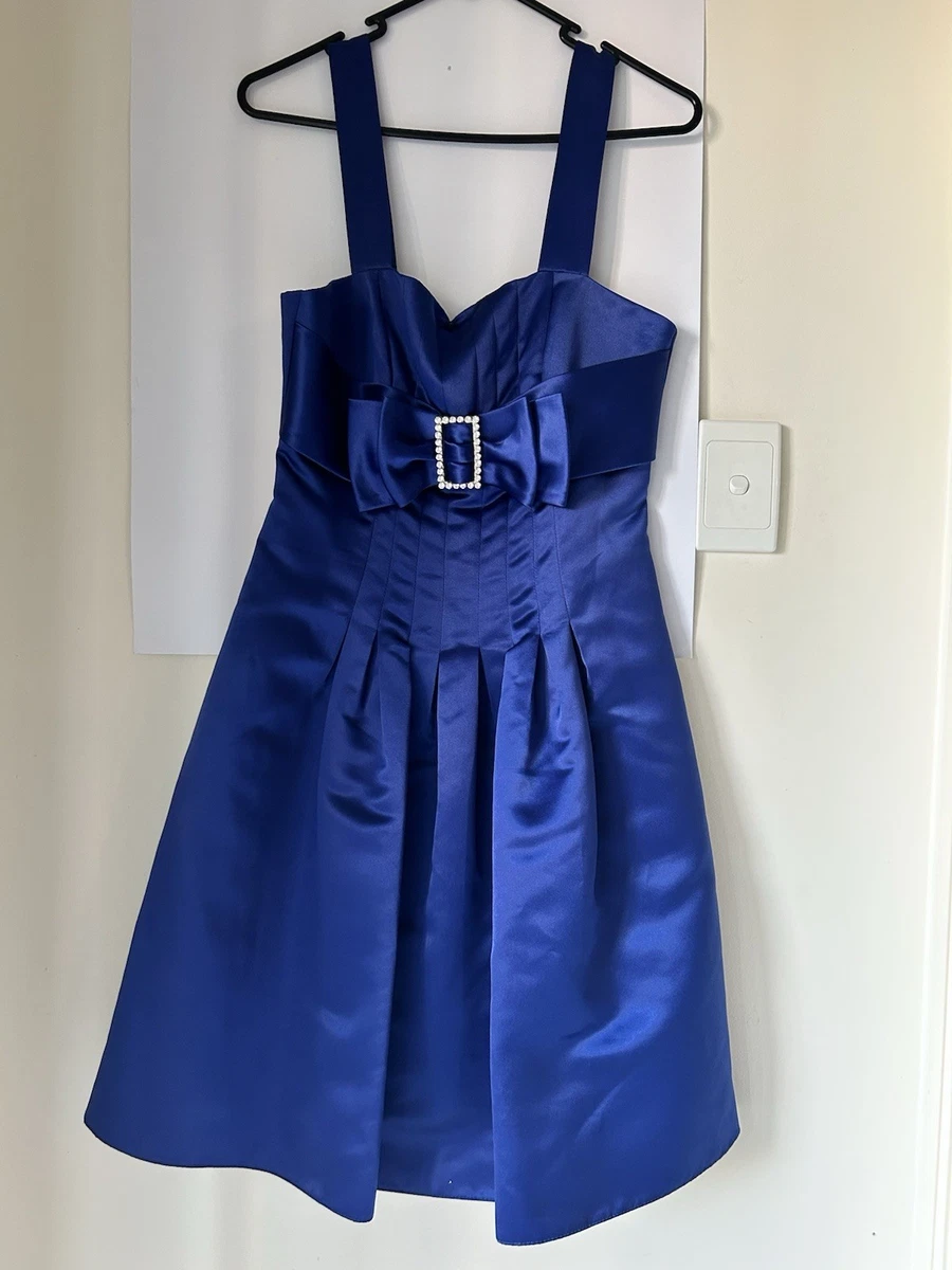 mr k satin dress Mr K' Satin Long Formal Dress, Size 8(s) - Used Very Good