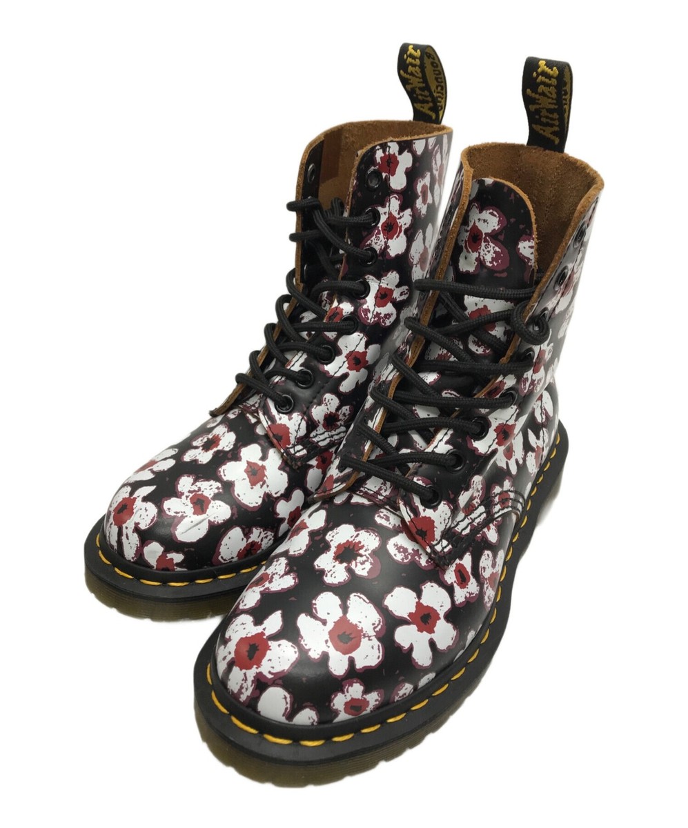 Dr. Martens Black x White Core Print Pascal US5 Auth from