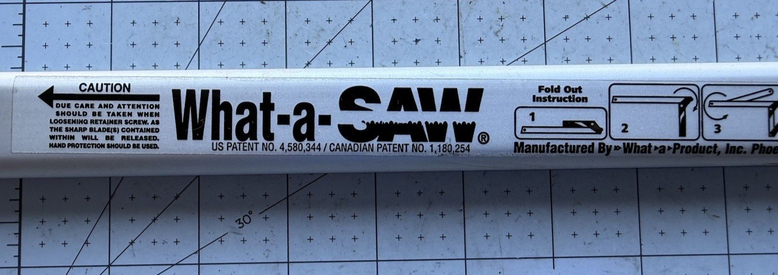 What A Saw Folding Pack Saw W/2 BLADES Pre Owned CAMPING PORTABLE  Made USA