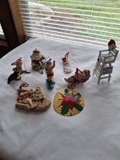 Lot of 8 Beach Santa Christmas Ornaments Coastal Tropical Holiday Decor