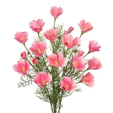 5PCS Fake Flowers Sprays Pink Hibiscus Artificial Flowers 27     Long Stems R...