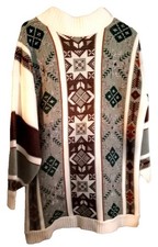 Clifton Place Knits Ltd. made in USA high neck sweater multicolor women's 21 pre