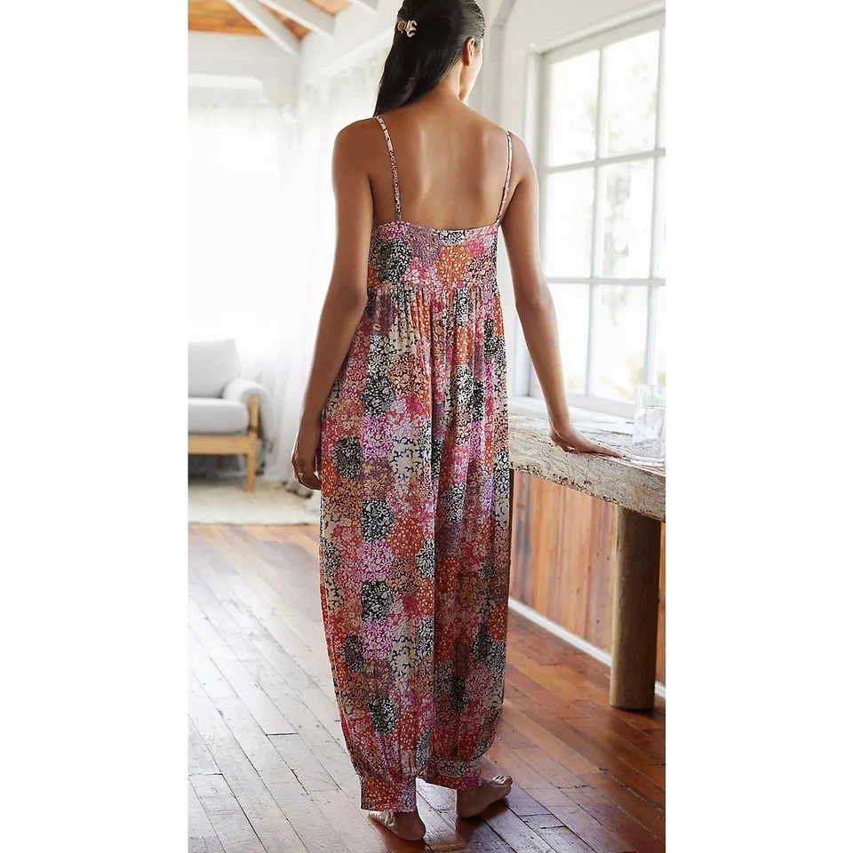 By Anthropologie Lounge Around Multicolor Print Jumpsuit   Size: L - Image 2 of 4