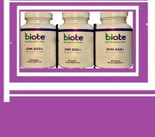3 Pack Biote Nutraceuticals DIM SGS Hormone  Detox Support 60 Caps exp 3/26