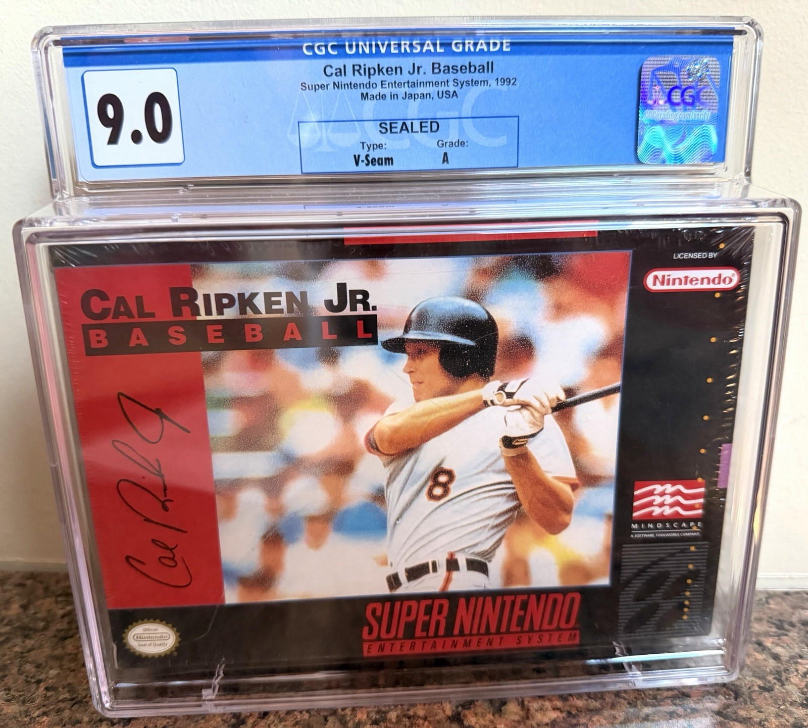 Cal Ripken Jr Baseball Super Nintendo SNES New Sealed GRADED CGC 9.0 A WATA PSA
