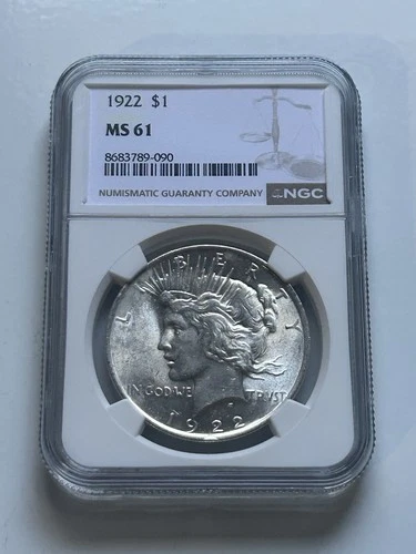 1922 Peace Dollar NGC MS61