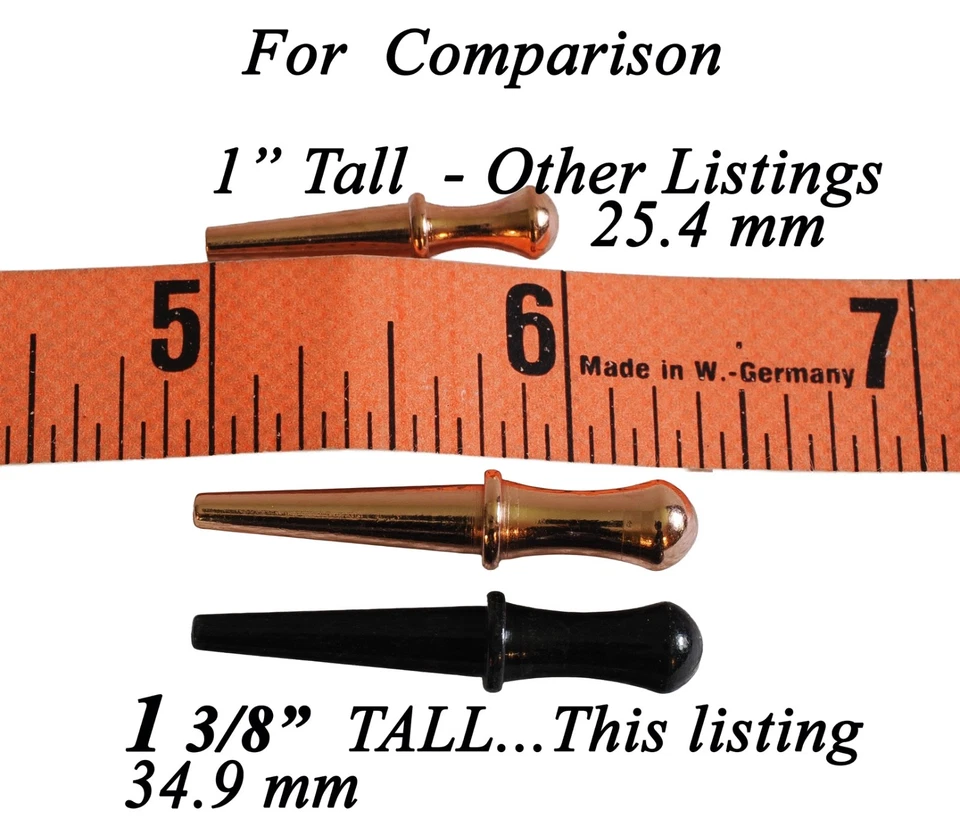 Metal Cribbage Pegs, 1 3/8” tall, Tapered for 1/8” holes, Set of 24, in 4 colors - Image 3 of 4