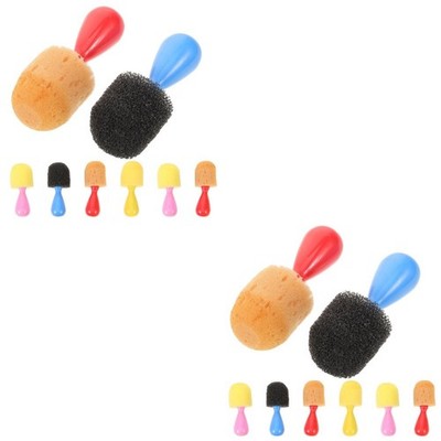 2 Pack Malschwamm Für Kinder Pinsel Schwammpinsel Künstler-Schwammpinsel