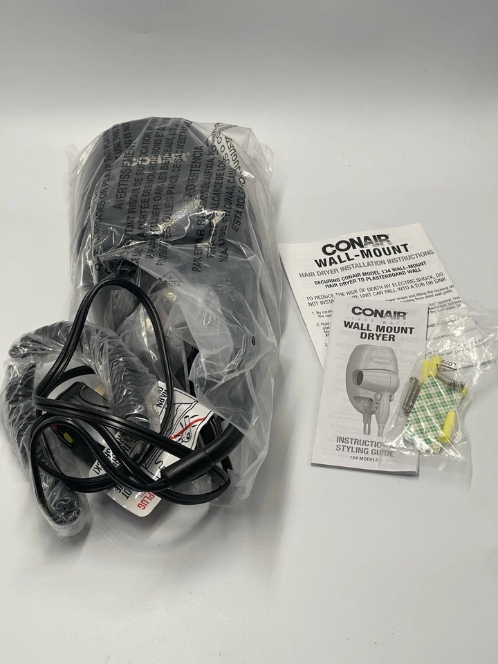 Conair Hospitality Model 134BW Wall Mount Hair Dryer w/LED Nightlight Black - Image 2 of 4