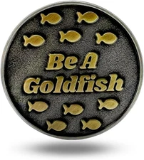 Be a Goldfish Magnetic Metal Golf Ball Marker with Hat Clip for Men and Women...