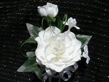 Wedding Gardenia  stephanotis white or ivory corsage
