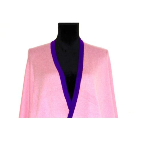 Poncho Cape Rosa Kaschmir Damen Halstuch Reisedecke Schal Nepalesisch Pashmina - Bild 5 von 5