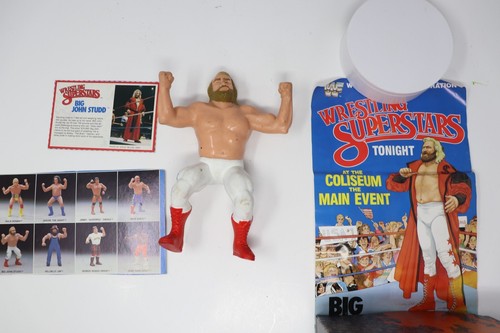 WWF LJN 1984 Big John Stud, Bio Card, Poster, Card...