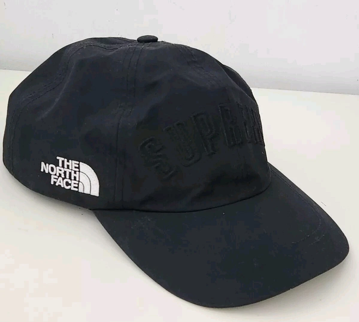 SS19 Supreme x THE NORTH FACE Arc Logo 6 Panel Black GORE TEX cap hat TNF