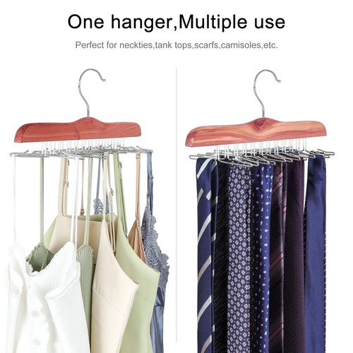 TOPIA HANGER American Red Cedar Wooden Tie Racks for Closet, 24 Tie Hangers O... - Picture 6 of 6