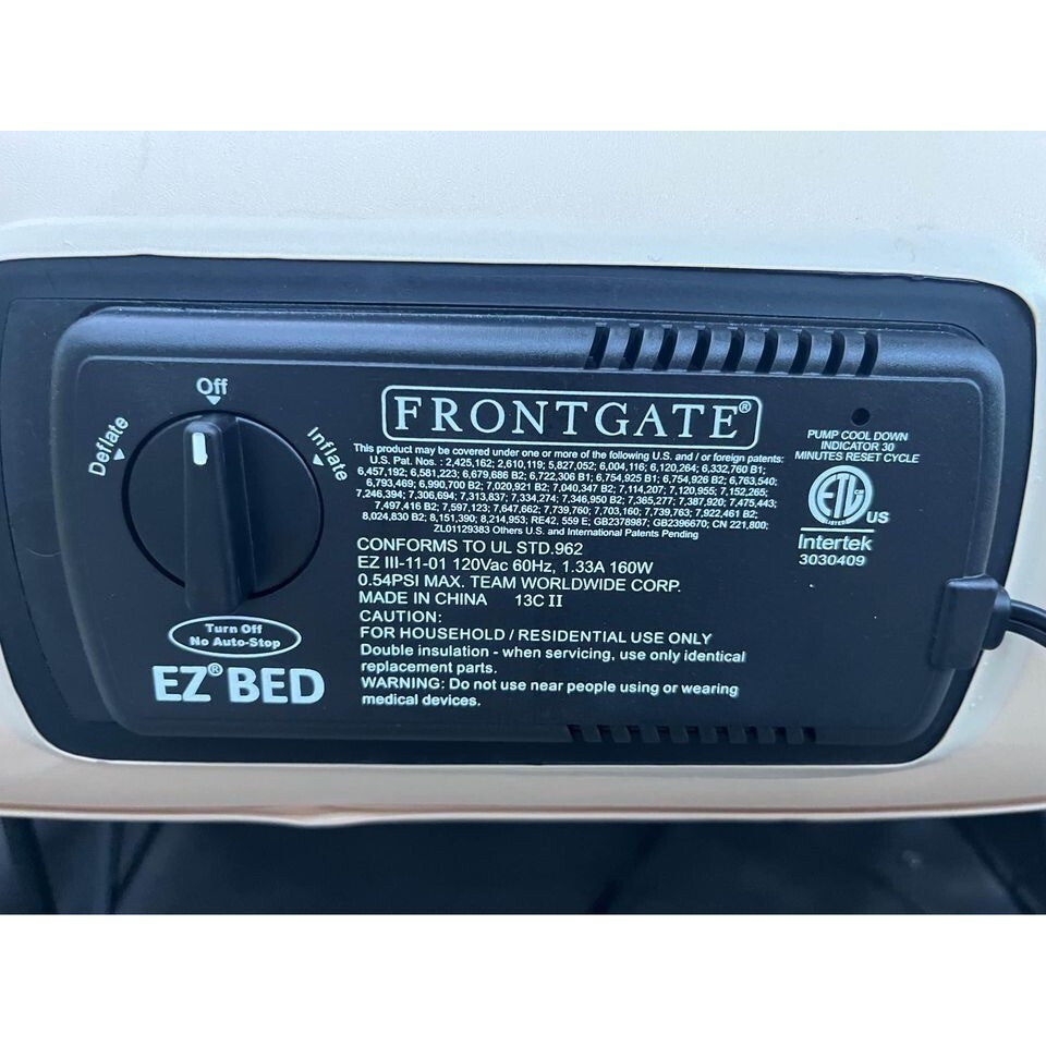 Frontgate EZBed, Queen Air Mattress Built In Pump & Frame Inflatable