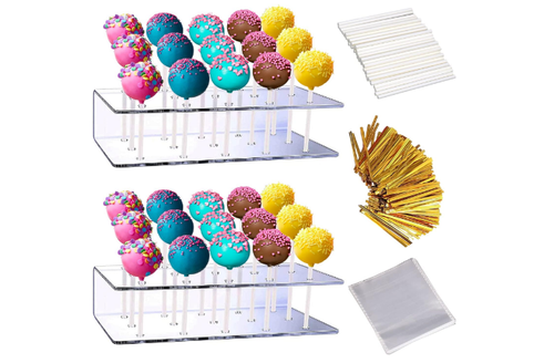 Cake Pop Sticks Wrappers Kit Display Stand Lollipop Holder Wedding Birthday 2 Pc - Picture 5 of 8