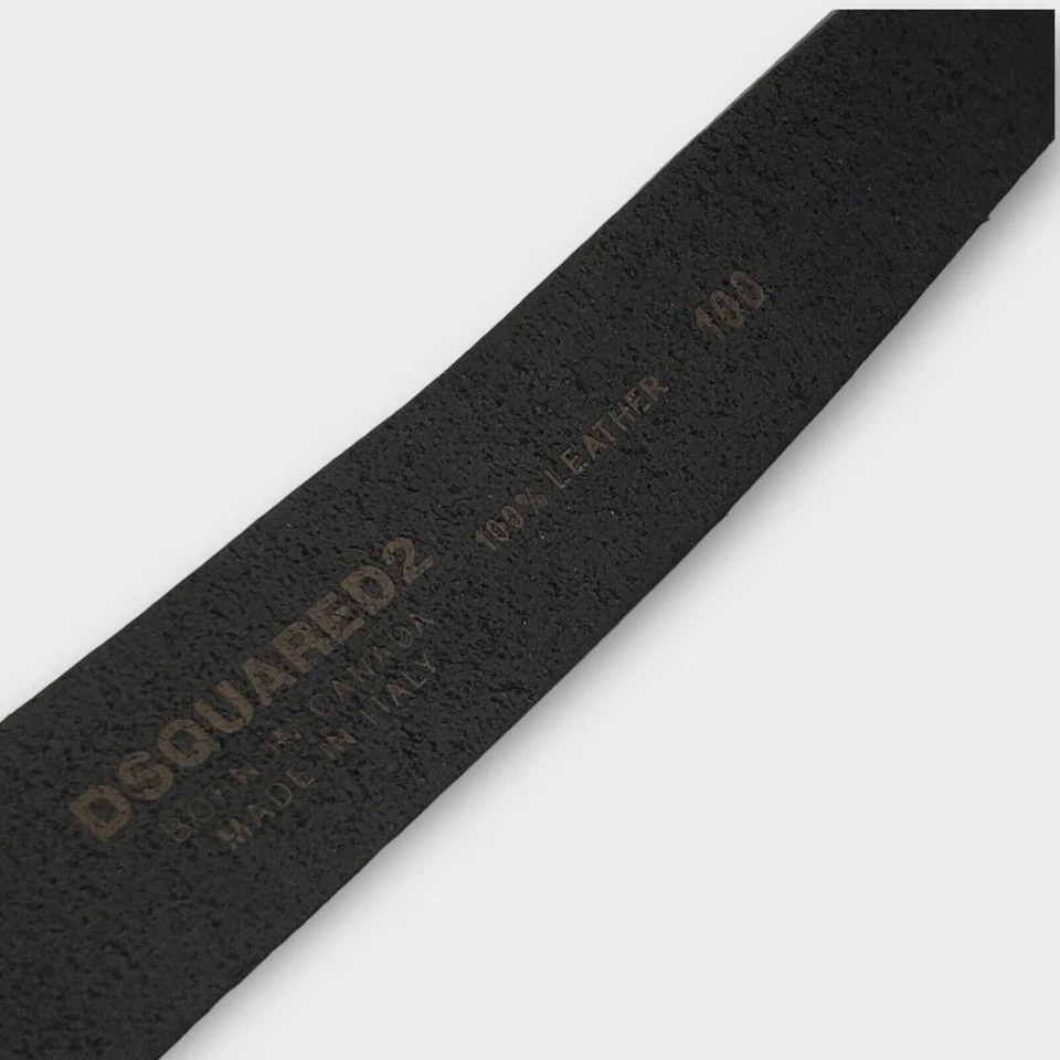 Cintura In Pelle Dsquared2 Con Logo - Nera 100 - Immagine 3 di 3