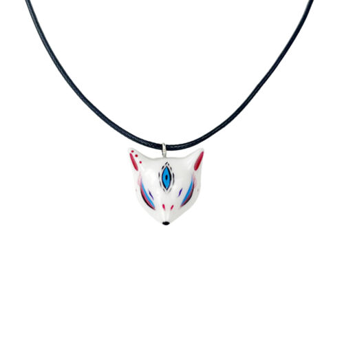 Cute Ceramic Fox Necklace Little Kitsune Pendant for Women Men Boyfriend Girl - Picture 9 of 12
