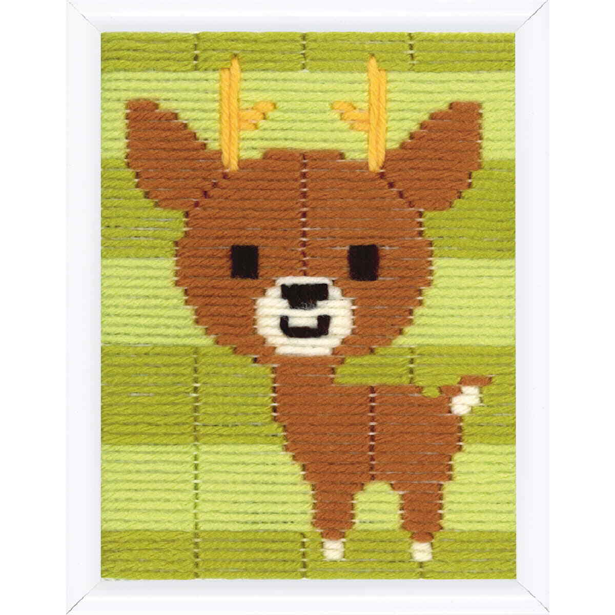 Vervaco stamped long stitch kit ""Kleiner Hirsch"", 12,5x16cm, DIY