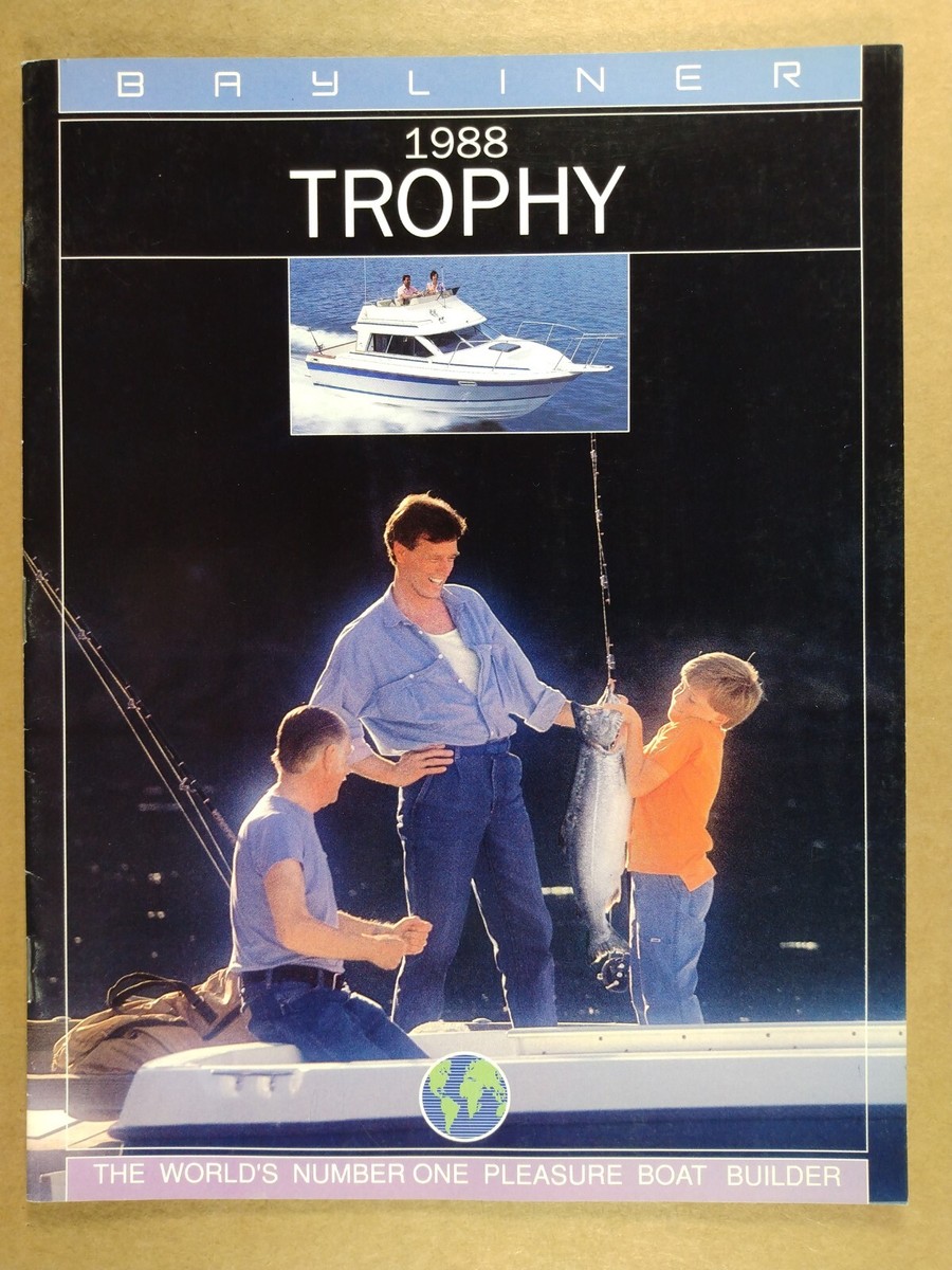 1988 Bayliner Boats Brochure Trophy Cuddy Convertible Center