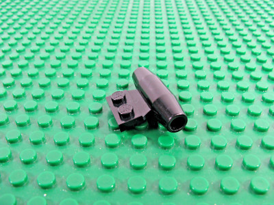 1980s LEGO Black Engine Smooth 1x2 Side Plate NO AXLE HOLDER 6691 6952 #3475a