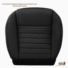 2007 2008 Ford Mustang Gt Driver Side Bottom Black Perforated Leather Seat Cover
